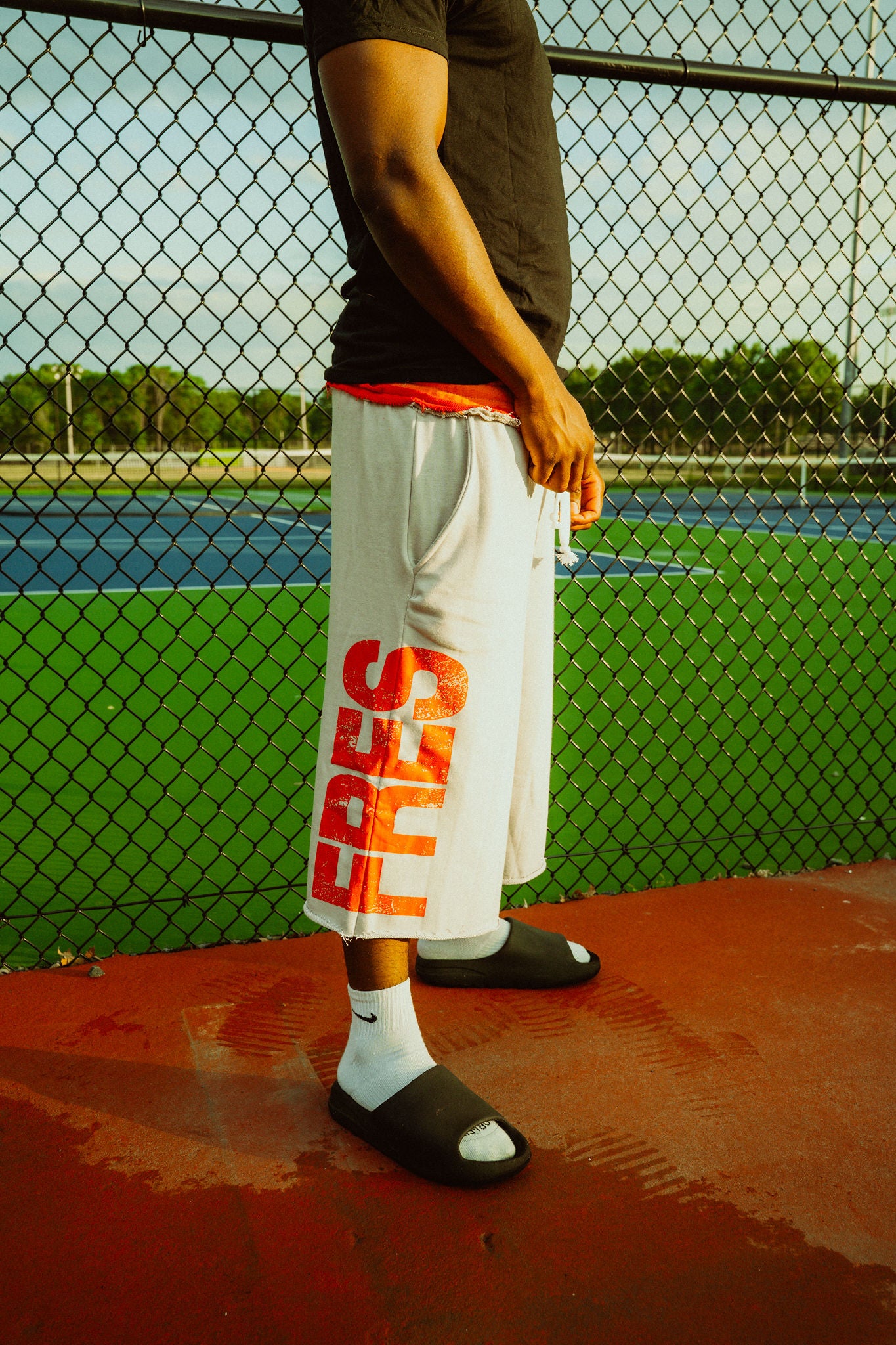 Fres sweat long shorts (gray)